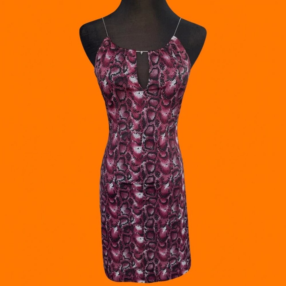 Slinky Snake Python Reptile Print Minidress